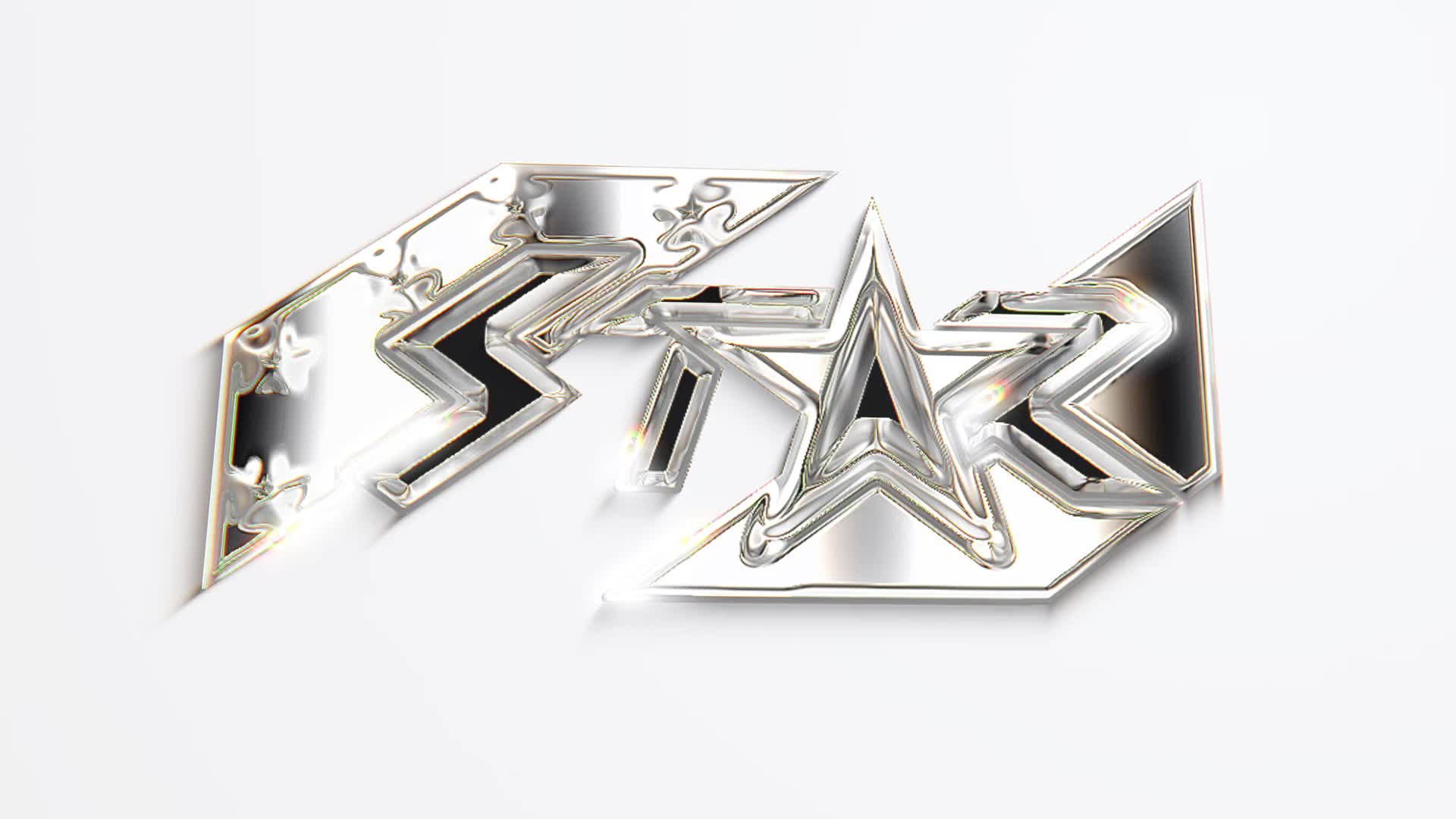 Símbolo cromado de Soportes STAR en una composición tridimensional